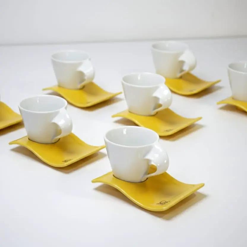 Fancy Coloured Espresso Cup & Saucer Kitchenware Coffee Sets