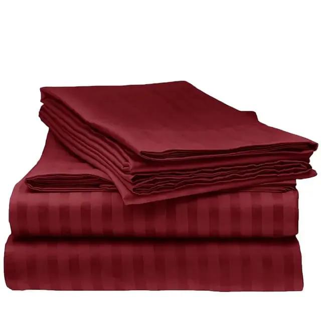 Luxury Cotton Striped Bedsheet Set Bedding Bed Sheets