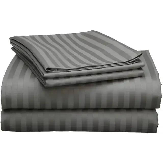 Luxury Cotton Striped Bedsheet Set Bedding Bed Sheets