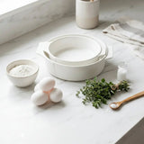 Round Ceramic Baking & Serving Tray Kitchenware Roasting Pans