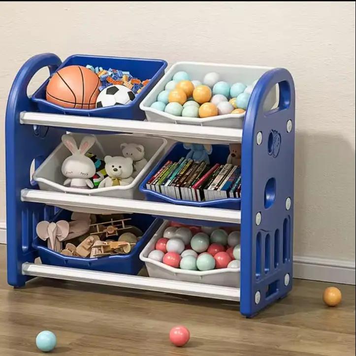 Cartoon Plastic Kindergarten Toy Storage Cabinet Kids & Baby Storage Cabinets
