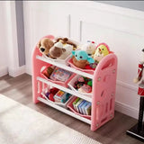 Cartoon Plastic Kindergarten Toy Storage Cabinet Kids & Baby Storage Cabinets