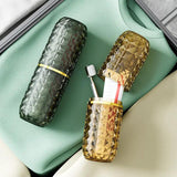 Checkered Texture Toothbrush & Toothpaste Holder Home & Bath Toothbrush Holders