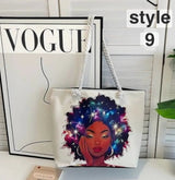 African Women's Retro Canvas Bag Bags & Accessories Shopping Totes