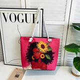 African Women's Retro Canvas Bag Bags & Accessories Shopping Totes