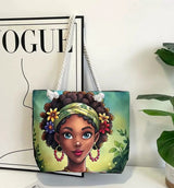 African Women's Retro Canvas Bag Bags & Accessories Shopping Totes