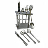 25-Piece Astrid Glister Cutlery Set with Stand Kitchen & Storage Flatware Sets
