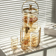 Luxury Glass Cold Water Jug with Faucet & Mugs Kitchen & Storage Serving Pitchers & Carafes