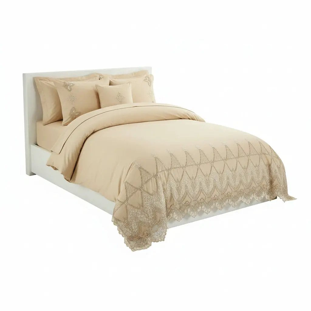 Cotton Lace Duvet Set 6x6 – 5-Piece Bedding Duvet Covers