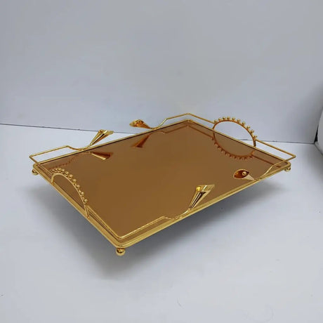 Nordic Vintage Marble Tempered Glass Decorative Tray Home Decor Decorative Trays