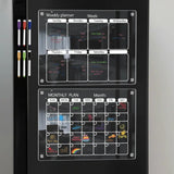 2-Piece Magnetic Acrylic Fridge Planner Set Home Decor Planners