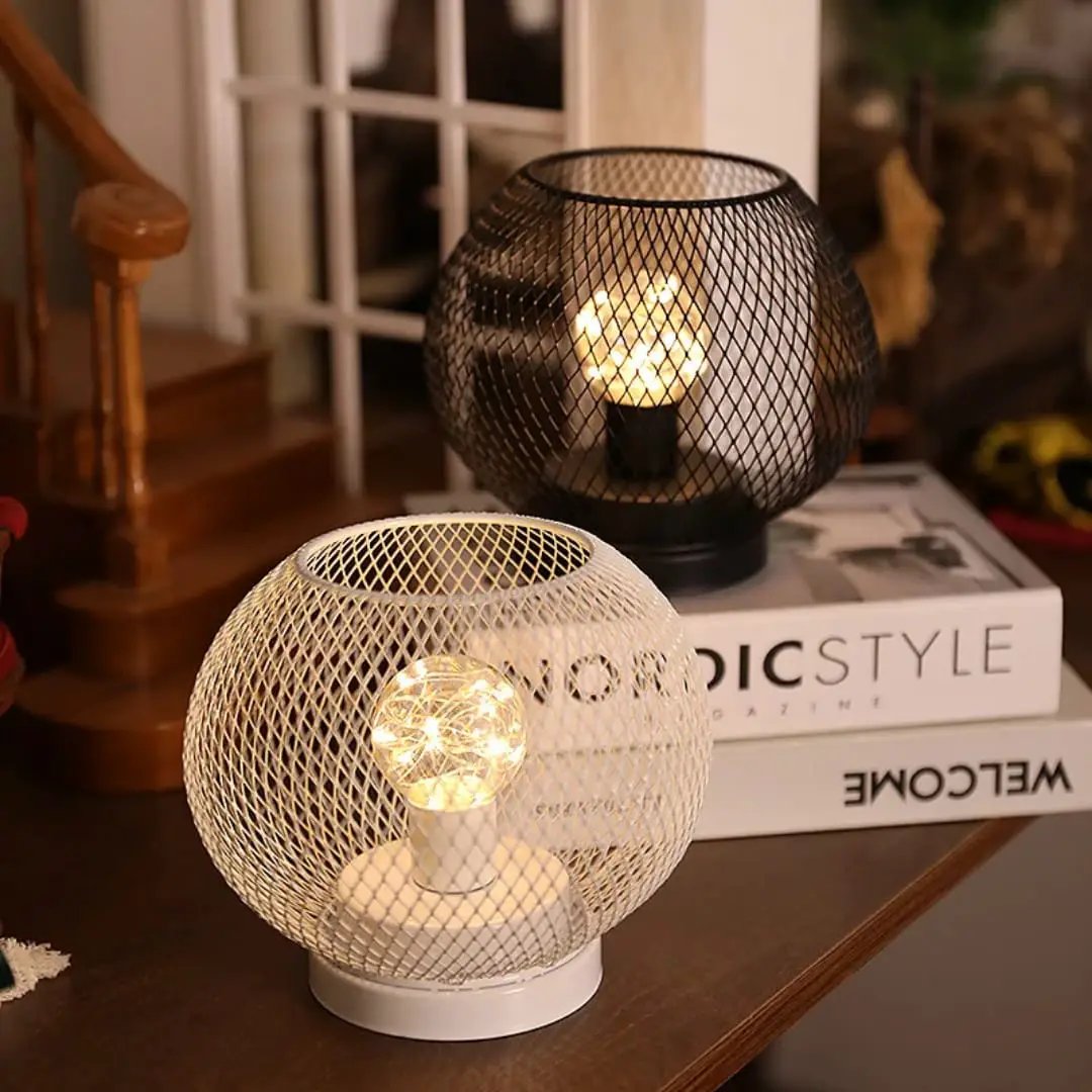 Decorative LED Iron Craft Night Table Lamp Home Decor Table Lamps
