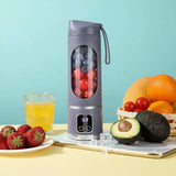 450ml USB Rechargeable Portable Fruit Juicer Kitchen & Storage Personal Blenders