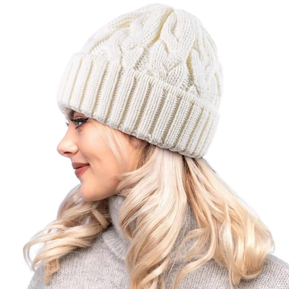 Pompom Knitted Plush Beanie Hat Fashion Accessories Beanies