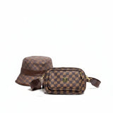 Sling Bag with Matching Hat Set Fashion Accessories Cross Body Bags