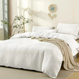 Waffle Weave Cotton Luxury Duvet Cover Set Bedding Duvet Covers
