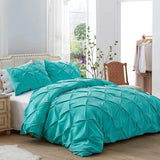 Pinch Pleat Cross Pintuck Duvet Cover Set Bedding Duvet Covers