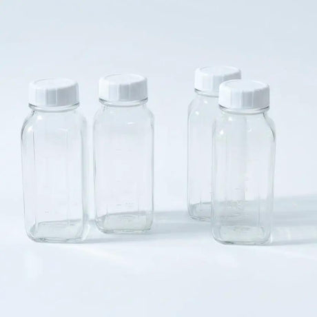 4-Piece Reusable Glass Bottles 500ml Kitchen & Storage Food Storage Containers