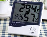 Digital LCD Hygrometer Thermometer with Clock Home & Garden Hygrometers