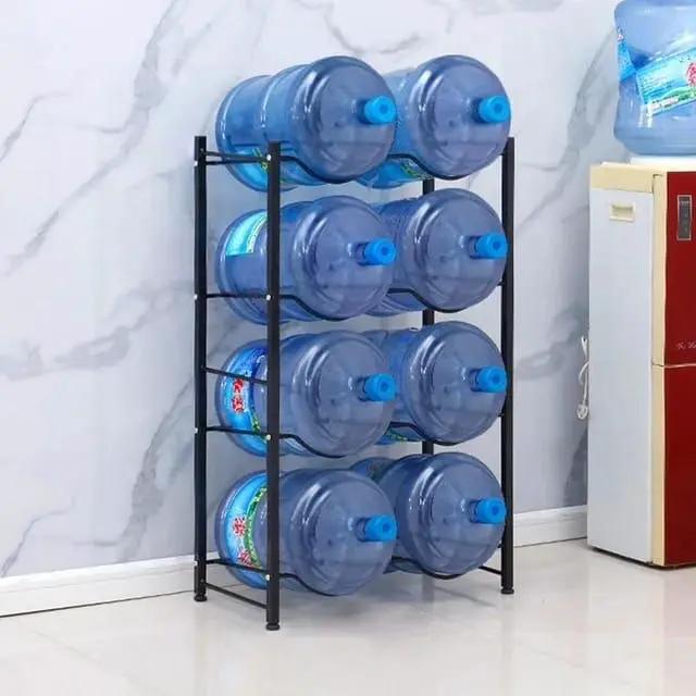 4-Bottle Heavy Duty Carbon Steel Water Bottle Rack Kitchen & Storage Drinkware Holders