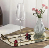 Wavy Long Stem Champagne & Wine Glasses Kitchen & Dining Champagne Glasses