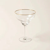 Gold Rim Margarita Coupe Glasses Kitchen & Dining Coupe Glasses