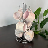 Pearl Marble Octagon Mugs – Set of 6 Kitchen & Dining Mugs