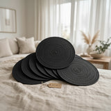 Embossed PU Leather Round Placemats Kitchen & Dining Placemats