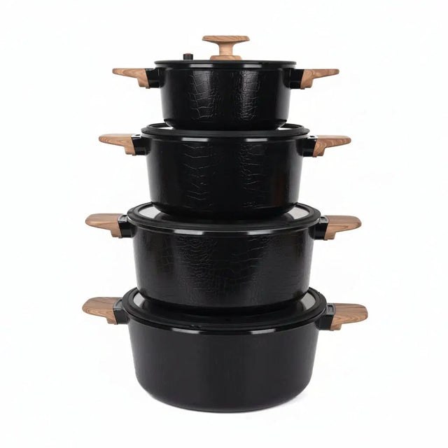 MGC Crocodile Ceramic Non-Stick Pot Set 9pc Kitchenware Cookware Sets