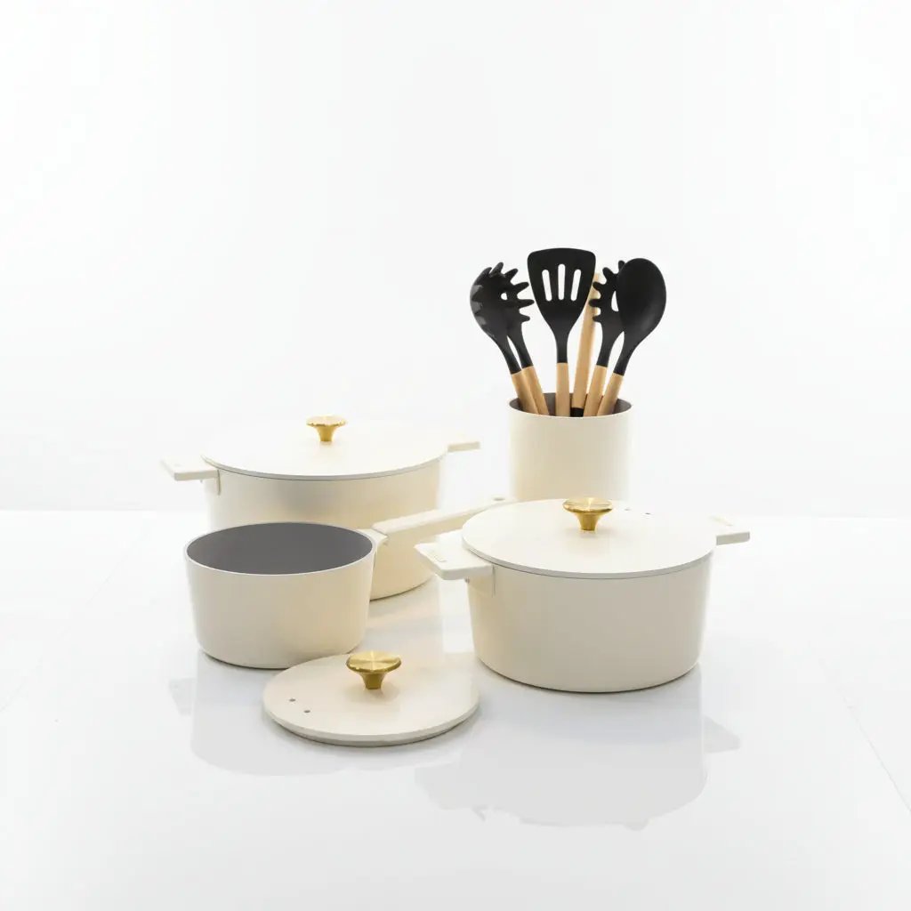 Luxury Cast Aluminium Non-Stick Cookware Set 14pc Kitchenware Cookware Sets