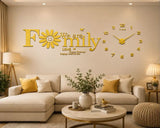 Gold Acrylic DIY Wall Clock Home Decor Wall Clocks