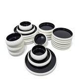 White Double Glaze Ceramic Dinner Set 24pc Kitchenware Dinnerware Sets