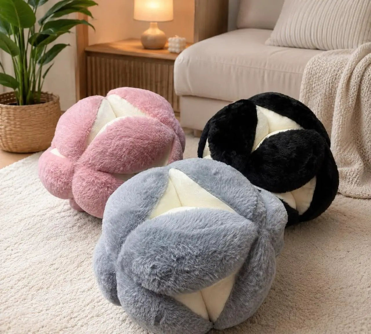 Hand-Woven Soft Knot Ball Pillow Home Decor Throw Pillows
