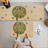 2PCS Anti-Slip Rubber Kitchen Mat Set Kitchen & Dining Rugs