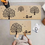 2PCS Anti-Slip Rubber Kitchen Mat Set Kitchen & Dining Rugs