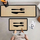 2PCS Anti-Slip Rubber Kitchen Mat Set Kitchen & Dining Rugs