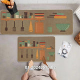 2PCS Anti-Slip Rubber Kitchen Mat Set Kitchen & Dining Rugs