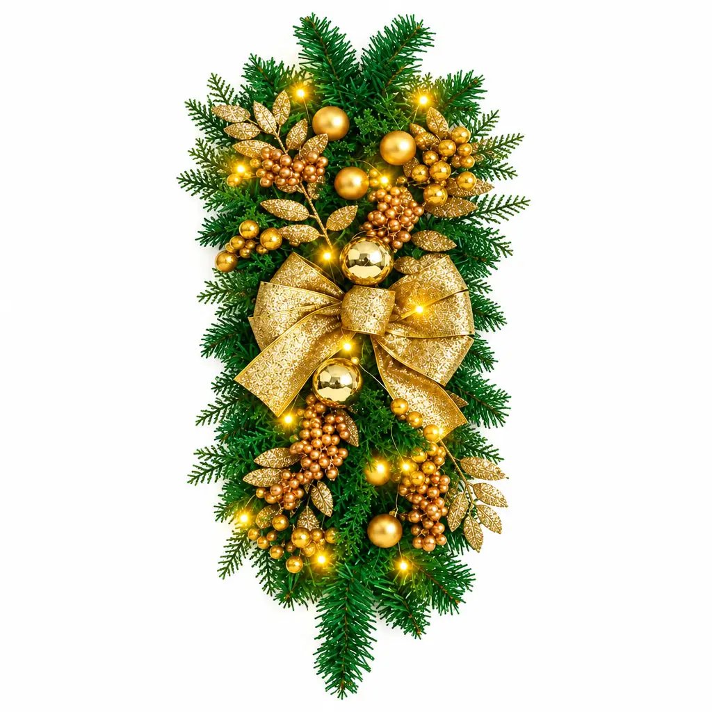 60cm Christmas LED Swag Wreath Christmas Wreaths Wreaths