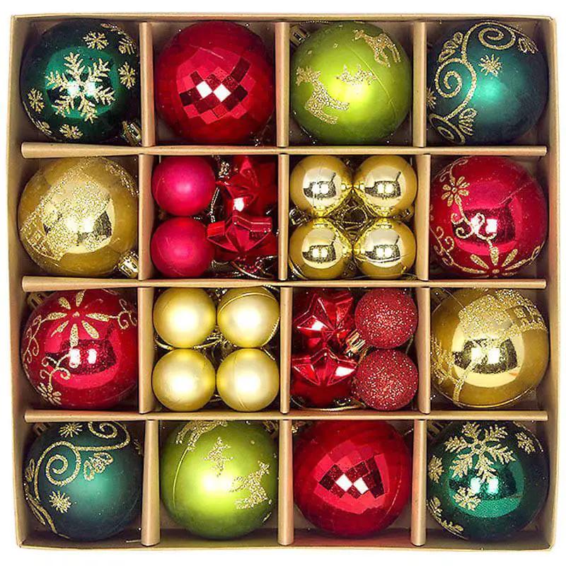 36-Piece Assorted Christmas Ball Ornaments Christmas Tree Ornaments Holiday Ornaments