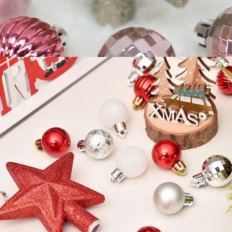 30 Christmas Ball Ornaments And Star Set Christmas Tree Ornaments Holiday Ornaments