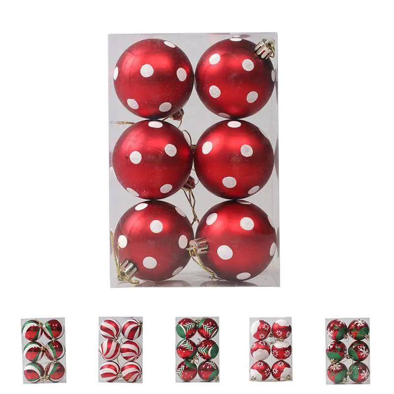 6cm Christmas Ball Ornaments Set Of 6 Christmas Tree Ornaments Holiday Ornaments