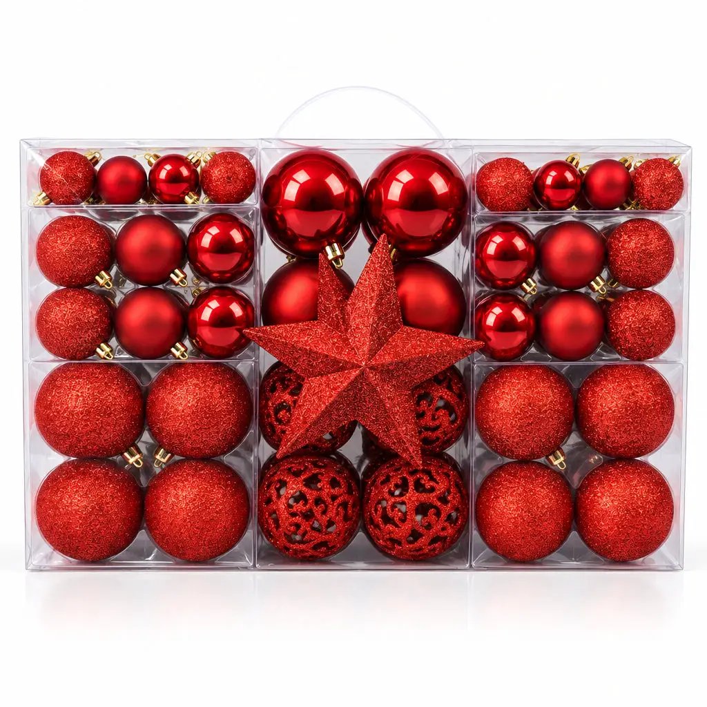 101-Piece Shatterproof Christmas Ball Ornaments Christmas Tree Ornaments Holiday Ornaments