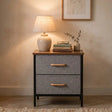 Modern 2-Drawer Bedside Storage Cabinet Bedside Cabinets Nightstands