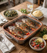 4-Piece Stainless Steel Fish Platter Set Serving Platter Set Serving Platters