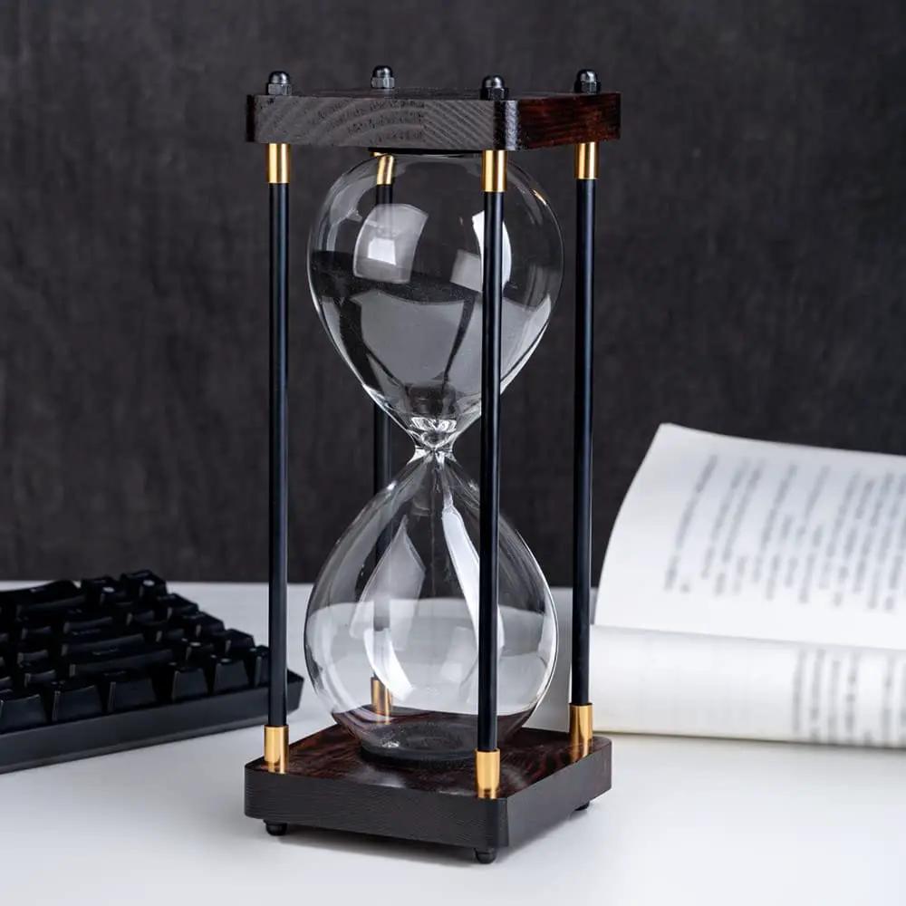 Sand Hourglass With Bamboo Stand Decorative Hourglass Hourglasses