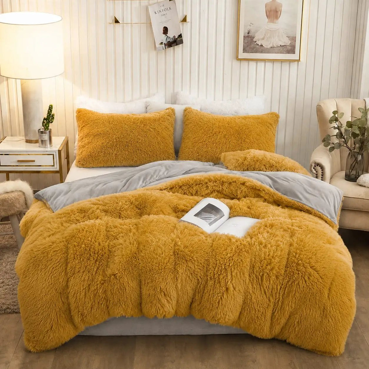 6x7 Plush Fluffy Duvet Set 6-Piece Duvet Set Bedding Sets