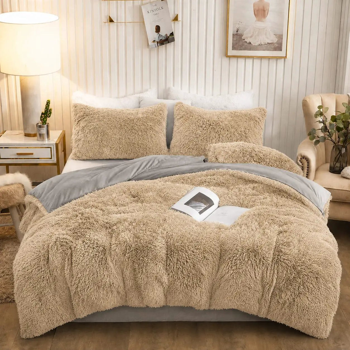 6x7 Plush Fluffy Duvet Set 6-Piece Duvet Set Bedding Sets