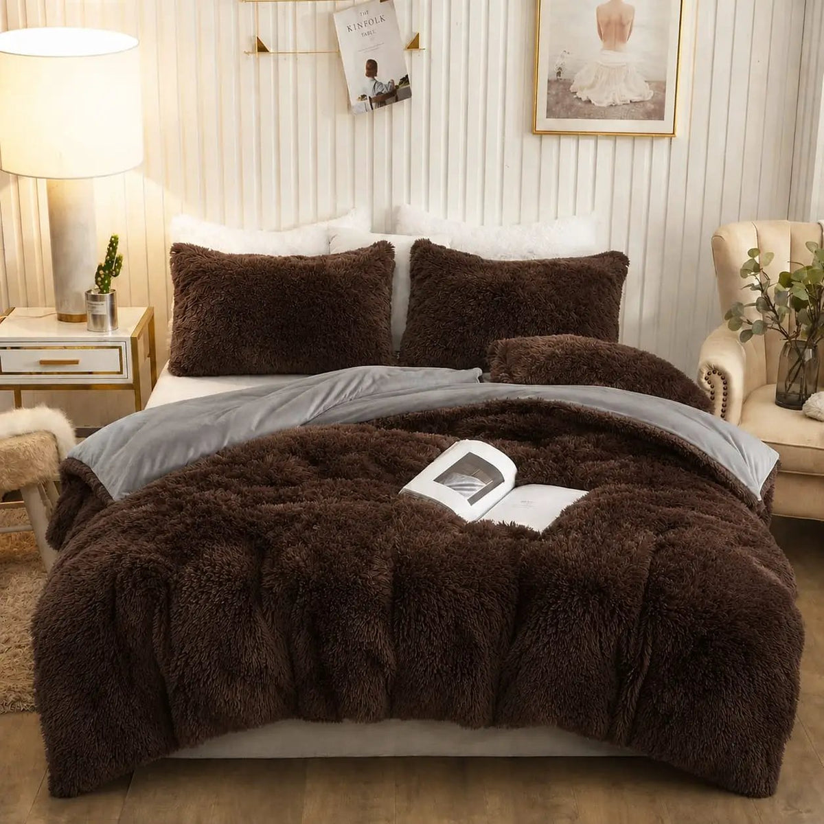 6x7 Plush Fluffy Duvet Set 6-Piece Duvet Set Bedding Sets