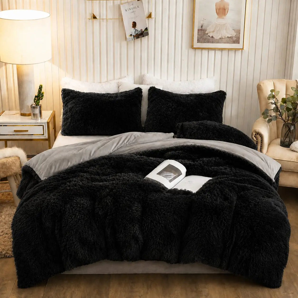 6x7 Plush Fluffy Duvet Set 6-Piece Duvet Set Bedding Sets