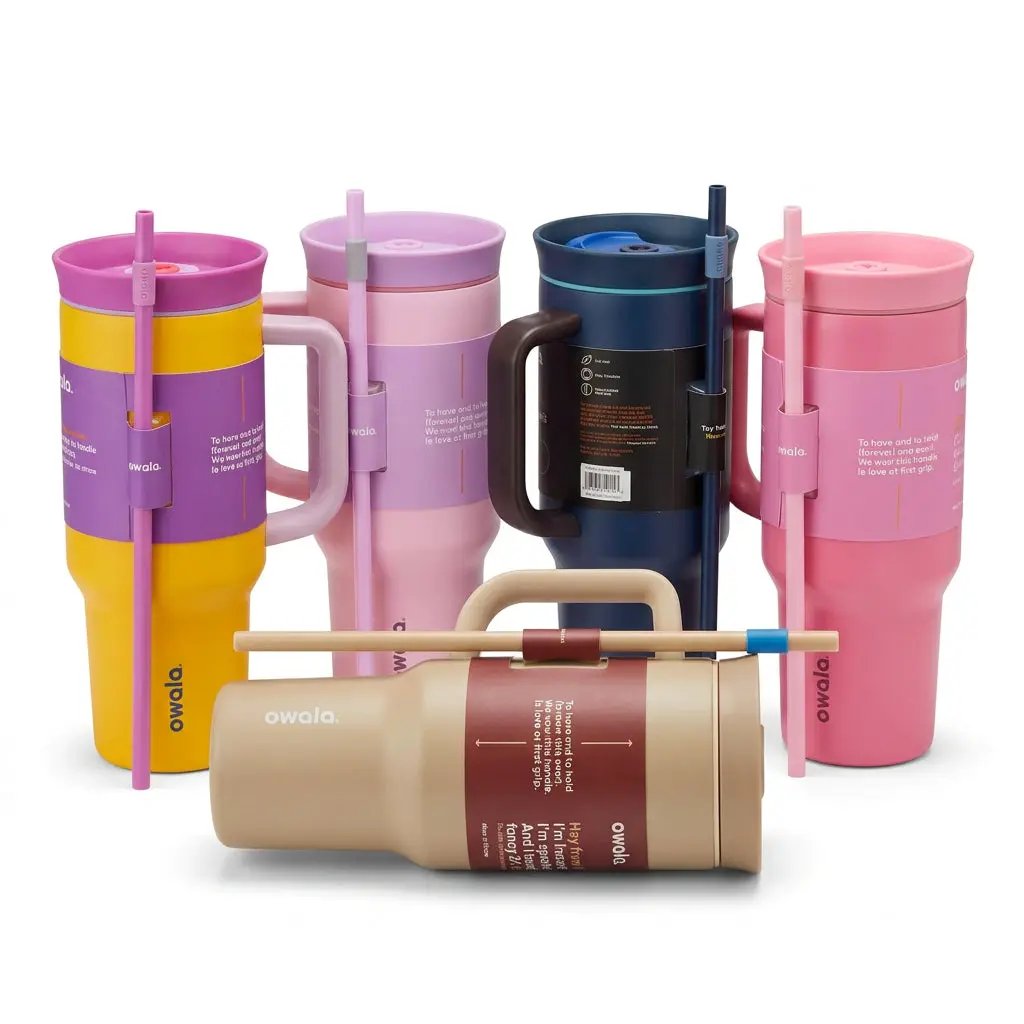 40oz Insulated Tumbler With Handle And Straw Insulated Tumbler Tumblers